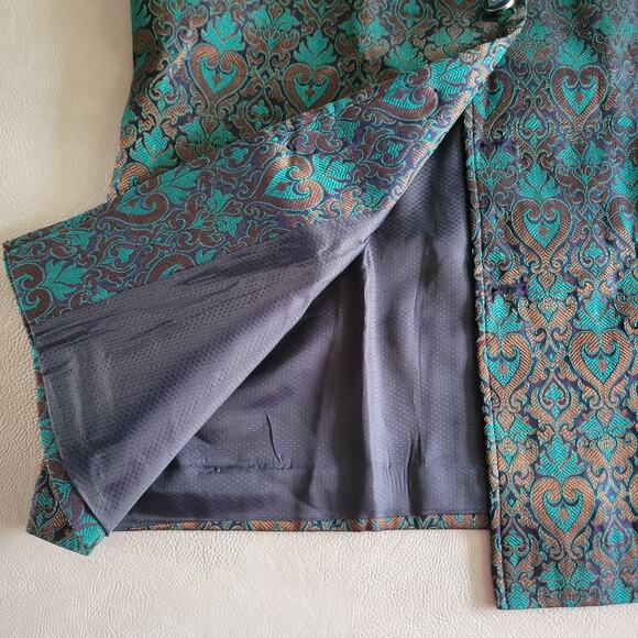 Mens Hike Wedding Waistcoat Nehru Jacket Asian Indian Pakistani Size 42 - Picture 7 of 13